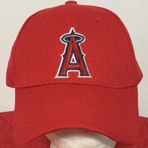 𝅺ANAHEIM ANGELS OSFA Red MLB Hat Baseball Cap NEW!
